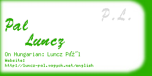 pal luncz business card